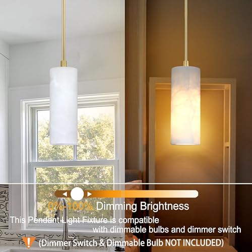 3 Pack 1 Light Hanging Natural Polyhedral Alabaster Marble Pendant Ceiling Light Fixture,Modern Industrial Farmhouse Kitchen Island Light Gold Finish Over Sink Restaurant bar Corridor - color: Gold 3.6" Polyhedral Marble, size: 3 Pack