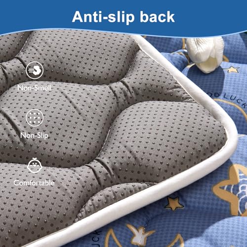 Premium Foam Baby Play Mat 79" X 71", Extra Large Activity Playmats for Babies,Toddlers, Infants, Soft Thicker Sponge Baby Mat for Floor, Play & Tummy Time, Machine Washable for Easy Care - color: B-blue Sky, size: 79" X 71"