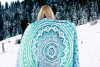 Popular Handicrafts Tapestry Wall Hanging Hippie Ombre Mandala Wall Art Bohemian Hippy Intricate Indian Tapestry 84x90 Inches (215cm x 230cm) Green - color: Green, size: 90.6"L x 84.7"W