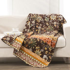 Greenland Home Barefoot Bungalow Audrey Throw Blanket, Chocolate,60 x 50-inch - color: Chocolate