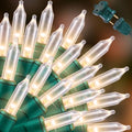 LAMPHOME 100 Count Clear Christmas Lights - 20 ft Ultra Bright White String Lights with Green Wire for Indoor and Outdoor Use, Christmas Trees, Holidays Party Patio Wedding and Garden - color: Clear