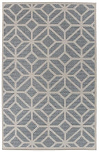 Rugshop Blue Contemporary Geometric Indoor/Outdoor Area Rug — Hose Washable for Living Room, Dining Room and Office, 7'10" x 10' - size: 7'10" x 10' (Rectangular)