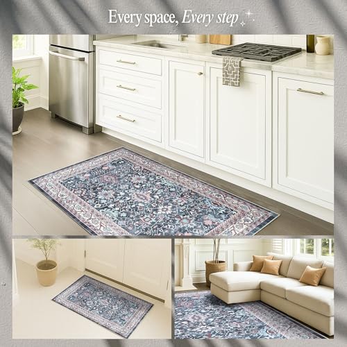Fame Rugs Modern Oushak Rug 10x13, Brown Oversize Vintage Turkish Foldable Colorful Oriental Washable Antique Inspired Area Rugs, Luxury Living Room Bedroom (382MB, 9'8 x 13') - color: 409cn, size: 2'6" x 5' (Rectangular)