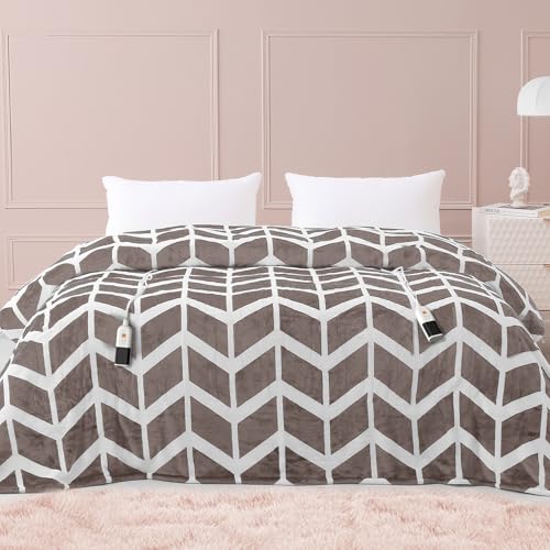 VENTIMI Electric Blanket Queen, 84" x 90" Heated Blanket with 9 Heat Levels & 2-4-8-10 Hours Auto Off, Fast Heating Blanket with ETL & FCC Certification, Beige - color: Beige, size: Queen