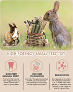 Bissap Rabbit Chew Toys, Natural Seagrass Hanging Basket Chews Water Plant Woven Bunny Chewing Treats for Guinea Pigs Chinchillas Hamsters Rats and Other Small Pets Teeth Grinding Toy - style: Classic