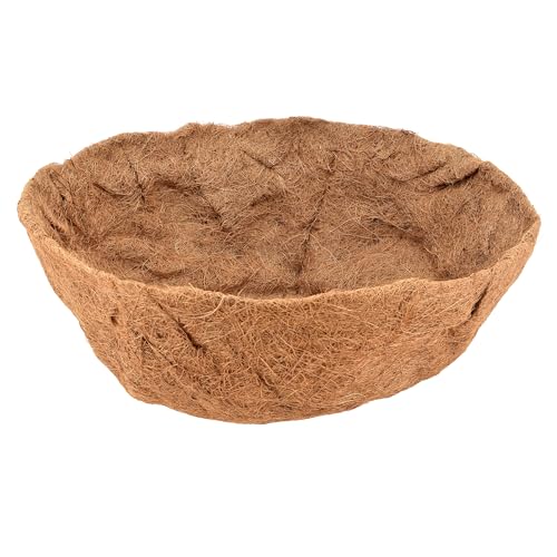 Arcadia Garden Products Extra Durable 1549B 16-inch Coco Liner for Round Hanging Basket Planters, Natural Coconut Fiber Replacement Liner for Garden Outdoor Flower Pots - size: 16-Inch, style: Round Basket