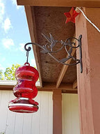 Mkono 2 Pack Hanging Plant Bracket Hook Iron Decorative Plant Hanger for Flower Basket Bird Feeder Wind Chime Lanterns