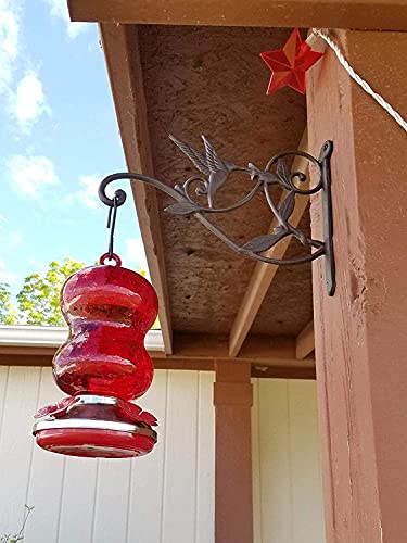 Mkono 2 Pack Hanging Plant Bracket Hook Iron Decorative Plant Hanger for Flower Basket Bird Feeder Wind Chime Lanterns
