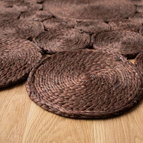 SAFAVIEH Natural Fiber Round Collection 3' Round Brown NF363T Handmade Boho Charm Farmhouse Jute Area Rug - color: Brown, size: 3' (Round)