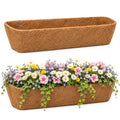 Y&M 48Inch Coco Liners for Window Box & Deck Basket – 2PCS Natural Coconut Fiber Planter Liners, Perfect for Hanging Baskets, Flower Basket, Planter Box, Balcony, Patio, Garden - color: 2pcs 48in Rectangular