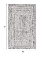 SAFAVIEH Braided Collection Area Rug - 6' x 9', Black & Navy, Handmade Farmhouse Cotton, Ideal for High Traffic Areas in Living Room, Bedroom (BRD260N) - color: Black/Navy, size: 6' x 9' (Rectangular)
