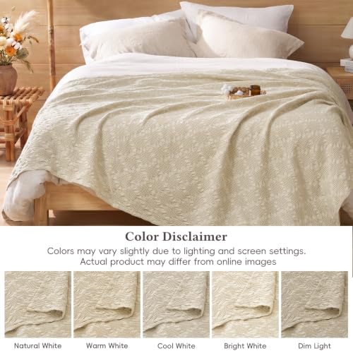 David's Home 100% Cotton Waffle Queen Blanket for College Dorm, Lightweight Breathable Cooling Throw for Spring Summer, Snag-Resistant, Aesthetics Home Decor for Couch Sofa Bed, Light Taupe, 90 * 90 - color: Light Taupe, size: Queen(90*90")