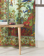 Popular Handicrafts Indian Hippie Bohemian Beautiful Tree of Life Tie Dye Mandala Curtain Panels Green - color: Green, size: 38"W x 83"L (Pack of 2)