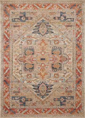 Loloi Jocelyn Collection JOC-01 Sand/Multi 2'-3" x 4'-0" .38" Thick Accent Rug - color: Sand / Multi, size: 2'3" x 4' (Rectangular)