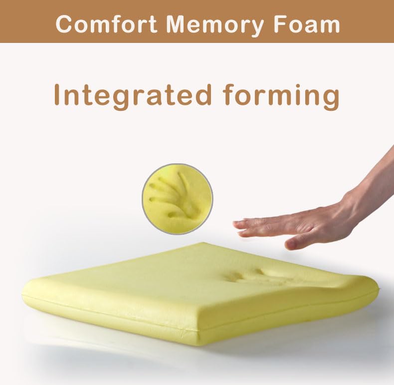 Augld Square Chair Seat Cushion Memory Foam Chair Cushion for Kitchen, Dining,Office or Car 16x16 in Coffee - color: Coffee, size: 16x16 In