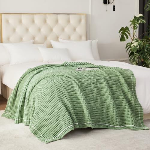 WESHIONGOO Throw Blanket for Couch Soft Knit Throw Blanket with Chenille Yarn Non-Shedding, Chenille Blanket for Living Room Bed Sofa(Sage Green, 50"*60") - color: Sage Green