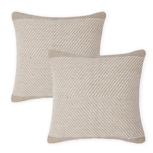 · REDEARTH · Handmade Boho Throw Pillow Covers - Bohemian Chic Farmhouse Style - Accent Woven Indoor and Covered Patio Pillow Cushion Cases for Couch, Bed, Chair, Sofa, Benches – Set of 2-18"x18" - - color: Artisanal Chevron, size: 18" x 18" (Pack of 2)