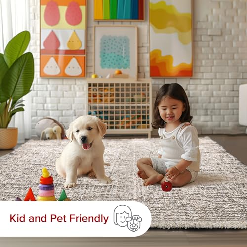 nuLOOM Ashli Solid Farmhouse Jute Area Rug, 6' Square, Off-white - color: Off White, size: 6' x 6' (Square)