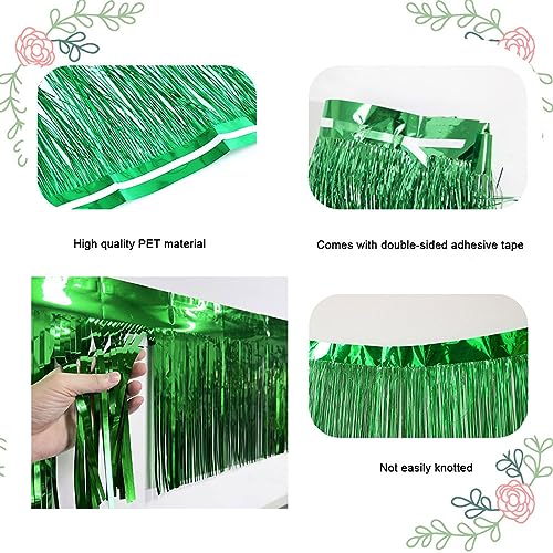 6 Packs 10 Feet Foil Fringe Garland Metallic Foil Tinsel Fringe Garland Wall Hanging Fringe Banner for Parade Floats, Wedding, Christmas，Birthday Party Halloween Decor (Blue) - color: Foil Fringe Garland-blue