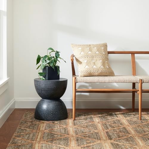 Dash and Albert Rumi Jute Area Rug - 5' x 8' Brown Geometric Handwoven Accent Rug - Durable, Eco-Friendly, High Traffic Area Hallway, Living Room, Stairs - color: Rumi Brown, size: 5' x 8' (Rectangular)