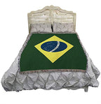 Pure Country Weavers Brazil National Flag Blanket - Brazilian Gift Tapestry Throw - Woven from Cotton - Made in the USA (72x54) - color: Brazil, size: 72" x 54"