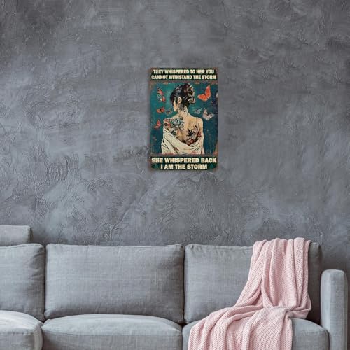 Inspirational Quotes Wall Decor Boho Office Decor Motivational Posters For Office Vintage Tin Signs 8×12 Inches Metal Sign - color: Storm, size: 8×12Inches