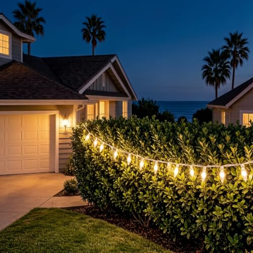100 LED Warm White Christmas String Lights, 35 FT White Wire, UL Certified Commercial Grade, Indoor and Outdoor Use - color: White