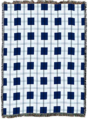 Pure Country Weavers Blueberry Plaid Blanket - Gift Tapestry Throw Woven from Cotton - Made in the USA (72x54) - color: Blueberry