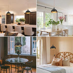 Plug in Pendant Lights Hammered Dome Hanging Lamp with Dimmable Switch 15 Ft Long Hemp Rope Farmhouse Pndant Light Cord Lighting Fixture DIY Hanging Light - color: C 1 Light