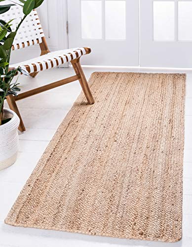 Unique Loom Braided Jute Collection Area Rug - Dhaka (2' 7" x 6' 1" Runner, Natural) - color: Natural, size: 2'7" x 6'1" (Runner)