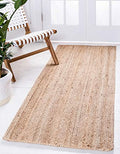 Unique Loom Braided Jute Collection Area Rug - Dhaka (2' 7" x 6' 1" Runner, Natural) - color: Natural, size: 2'7" x 6'1" (Runner)