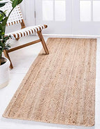 Unique Loom Braided Jute Collection Area Rug - Dhaka (2' 7" x 6' 1" Runner, Natural) - color: Natural, size: 2'7" x 6'1" (Runner)