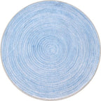 Asrug Imitation Jute Low Pile Round Rug Area Rug Washable Non-Slip Circle Rug Soft Plush Touch Circle Rugs Round for Kitchen Bathroom Living Bedroom Nursery, Carpet 4ft /48 inch/122 cm Blue - color: Blue, size: 4ft