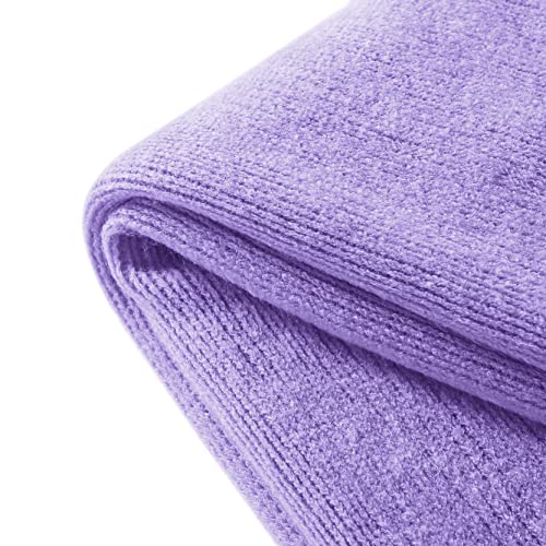 Homiest Decorative Knitted Throw Blanket with Fringe, Lightweight Acrylic Knit, Soft & Cozy Tassel Blanket for Couch, Sofa, Bed (Lavender, 50 x 60 Inch) - color: Lavender, size: 50" x 60"