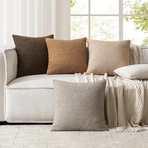 Pack of 2 12x20 Inch Decorative Boucle Throw Pillow Covers Textured Lumbar Pillowcaes Accent Solid Cozy Soft Cushion Covers Home Decor for Bed Sofa Couch Living Room Chair,White - color: White, size: 20" x 12" (Pack of 2)