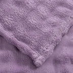 YUSOKI 3D Fleece Bubble Throw Blanket | 380GSM Ultra Soft Fluffy Plush | Non-Shedding Lightweight Cozy Blanket for Couch Sofa Bed | All Season (Lilac Purple,50 * 60inches) - color: Lilac Purple, size: Throw(50" x60")