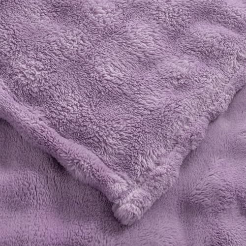 YUSOKI 3D Fleece Bubble Throw Blanket | 380GSM Ultra Soft Fluffy Plush | Non-Shedding Lightweight Cozy Blanket for Couch Sofa Bed | All Season (Lilac Purple,50 * 60inches) - color: Lilac Purple, size: Throw(50" x60")