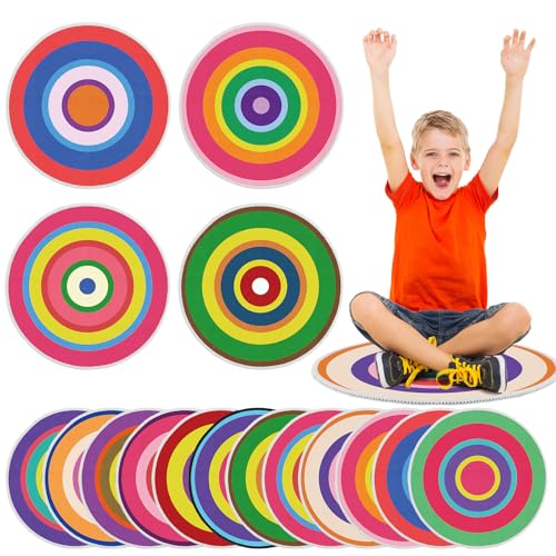 Tinideya 12 Pcs Kids Carpet Circle Seats for Class 16 Inch Round Classroom Rug Back to School Floor Cushions Soft Educational Mat Non Slip First Day of School Learning Playing Areas(Vivid) - style: Vivid
