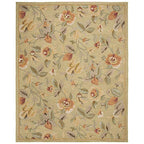 SAFAVIEH Blossom Collection 5' x 8' Green/Multi BLM785A Handmade Floral Premium Wool Area Rug - size: 5' x 8' (Rectangular)