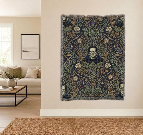 Pure Country Weavers Monster Frankenstein Blanket - Fantasy Gift - Tapestry Throw Woven from Cotton - Made in The USA (72x54) - color: Monster Frankenstein, size: 72x54