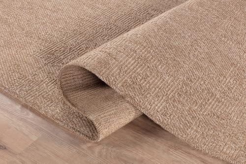 Washable Easy Jute Rug 4x6, Indoor Outdoor Rugs Natural Color Farmhouse Area Rugs for Living Room, Kitchen Rug High Traffic Area, Easy to Clean Solid Boho Woven Design Outside Carpet (4 X 6 Natural) - color: Natural, size: 4' x 6' (Rectangular)