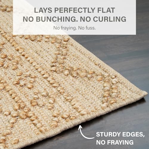 Homespice Nira Brown Diamond Jute Runner Rug 2x6' - Thick & Firm Premium Handmade Geometric Runner Rug for Hallway and Kitchen, Lays Flat, Won't Fray or Shed, Diamond Trellis Pattern - color: Nira, size: 2' x 6' (Rectangular)