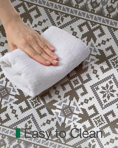 LUMI Anti Fatigue Kitchen Cushioned Mat for Floor, Padded Waterproof Runner for Standing, Stain Resistant Comfort Rugs for Home, Sink, Laundry, 24x87 - color: Gray and White, size: 87"L x 24"W x 0.4"Th