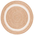 SAFAVIEH Natural Fiber Collection Area Rug - 7' x 9' Oval, Natural & Ivory, Handmade Jute, Ideal for Living Room, Bedroom, Dining Space (NF812A) - size: 7' x 9' (Oval)