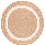 SAFAVIEH Natural Fiber Collection Area Rug - 7' x 9' Oval, Natural & Ivory, Handmade Jute, Ideal for Living Room, Bedroom, Dining Space (NF812A) - size: 7' x 9' (Oval)