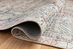 Loloi Chris Loves Julia Jules Collection JUL-07 Natural/Ocean 7'-6'' x 9'-6'', .13" Pile Height, Area Rug - color: Natural / Ocean, size: 7'6" x 9'6" (Rectangular)
