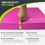 ProsourceFit Exercise Balance Pad, Non-Slip Cushioned Foam Mat & Knee Pad for Fitness and Stability Training, Yoga, Physical Therapy - color: Pink, size: L - (15.5" x 12.75")