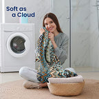 SereneLife Boho Throw Blanket - 50 x 67 in. Patterned Bohemian Couch Blanket, Large Knitted Tassel Throw for Bed, Chair, Sofa, Couch Cover, All-Season Decor, Soft, Comfortable, and Easy to Clean