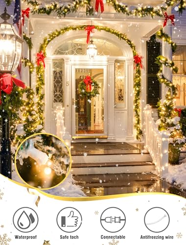 Hopolon Clear Christmas Lights, 50 Count 13FT Plug-in Incandescent Mini String Lights with White Wire, Connectable Indoor Outdoor Warm White for Christmas Tree, Garland, Wedding, Party Decor - color: Clear,White Wire, size: 1PACK, 50 count