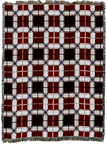 Pure Country Weavers Plaid Blanket Brickcraft - Patterns Gift Tapestry Throw Woven from Cotton - Made in the USA (72x54) - color: Brickcraft